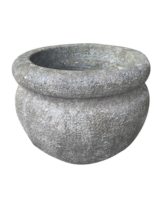 Vaso in pietra tondo