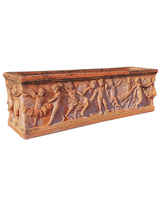 Cassetta rettangolare putti